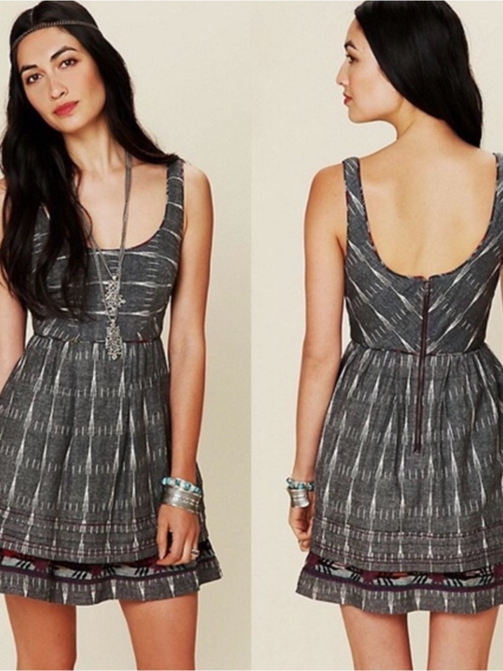Free People New Romantics Weather Vane Ikat Dress women’s Size 0